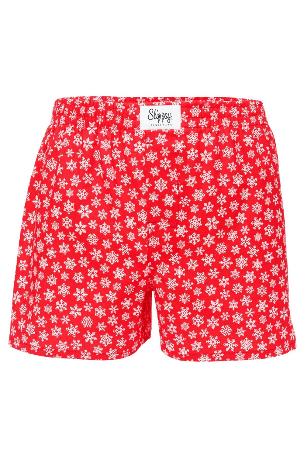 Slippsy červené pánské trenýrky Red Snowflake