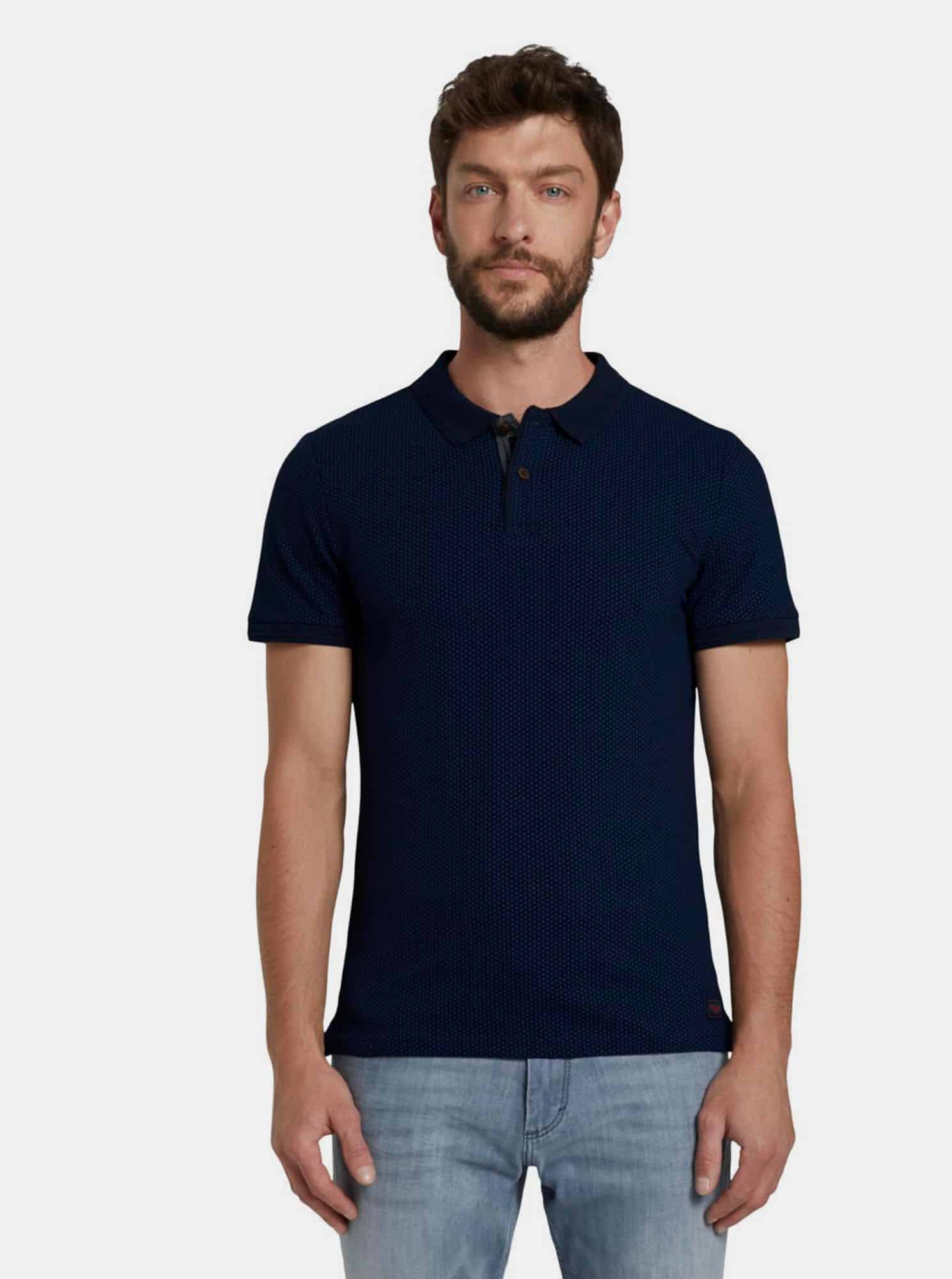 Tmavě modré pánské polo tričko Tom Tailor