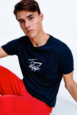 Tommy Hilfiger tmavě modré tričko CN SS TEE