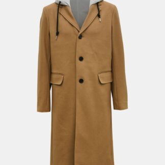 Béžový pánský vlněný kabát Diesel