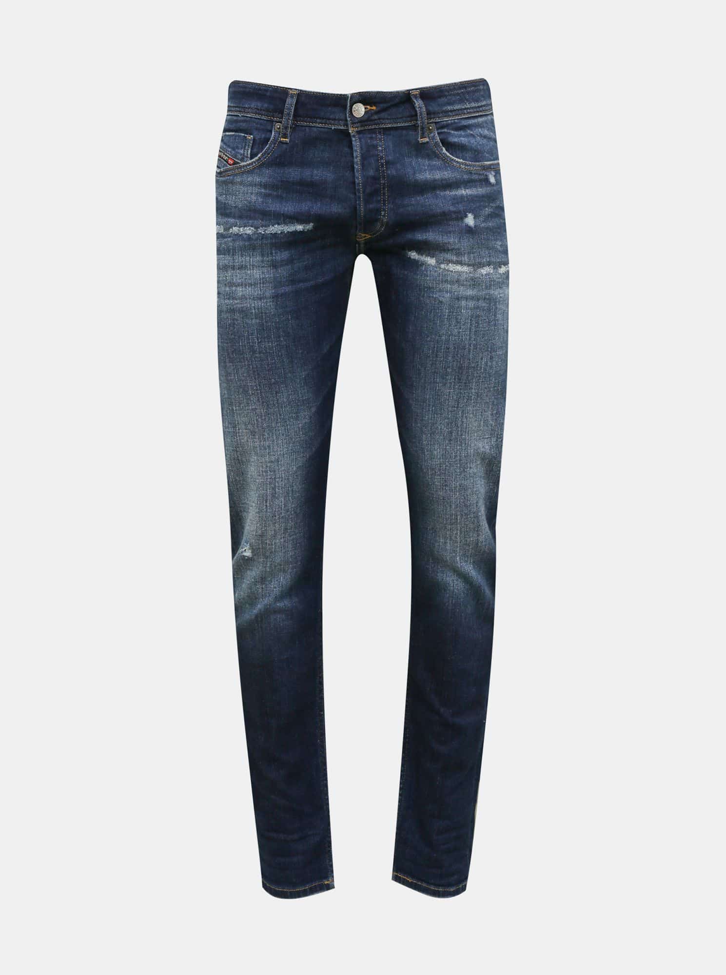 Modré pánské skinny fit džíny Diesel