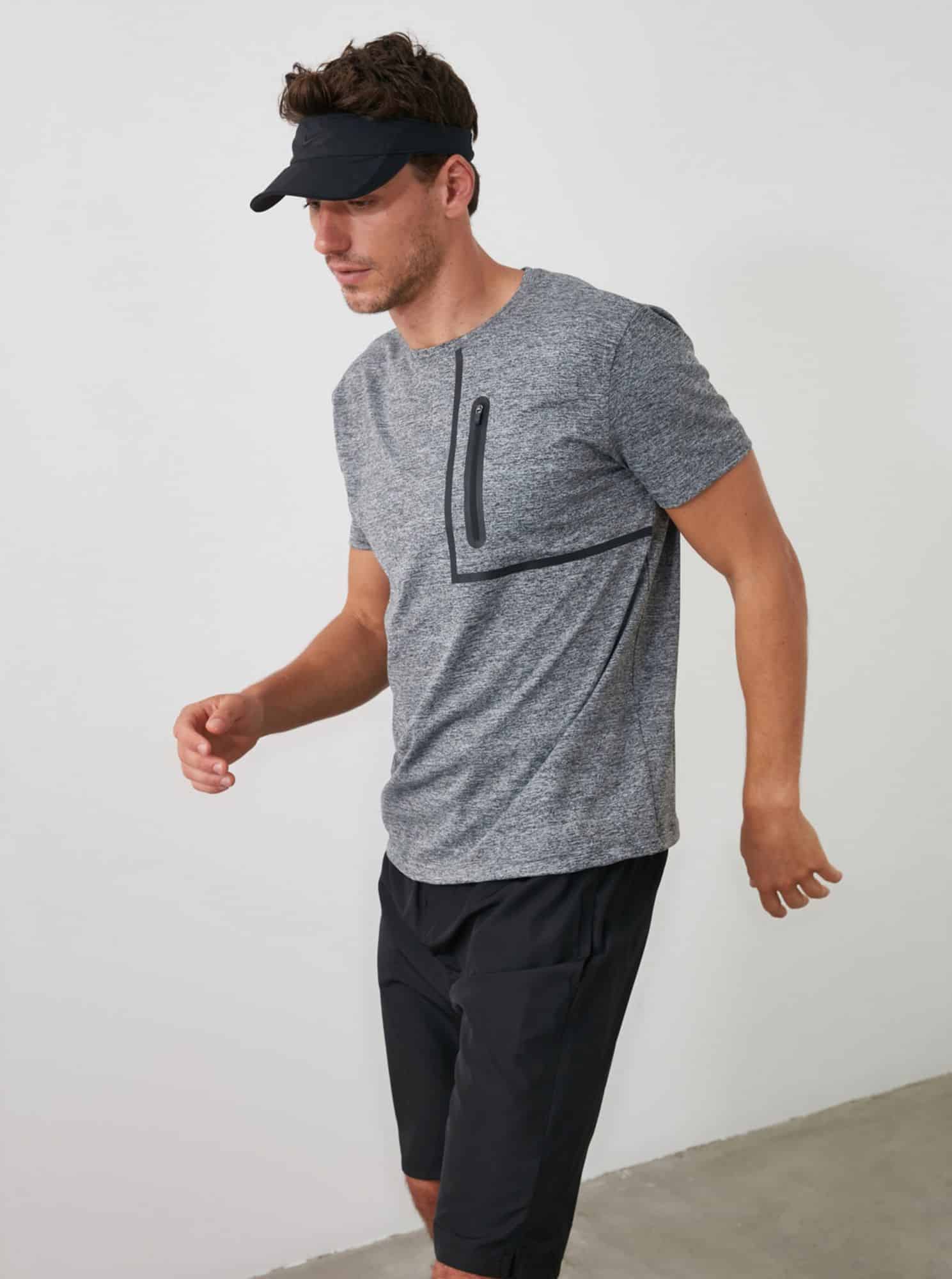 Šedé pánské tričko Trendyol