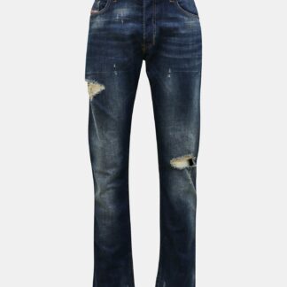 Tmavě modré pánské slim fit džíny Diesel