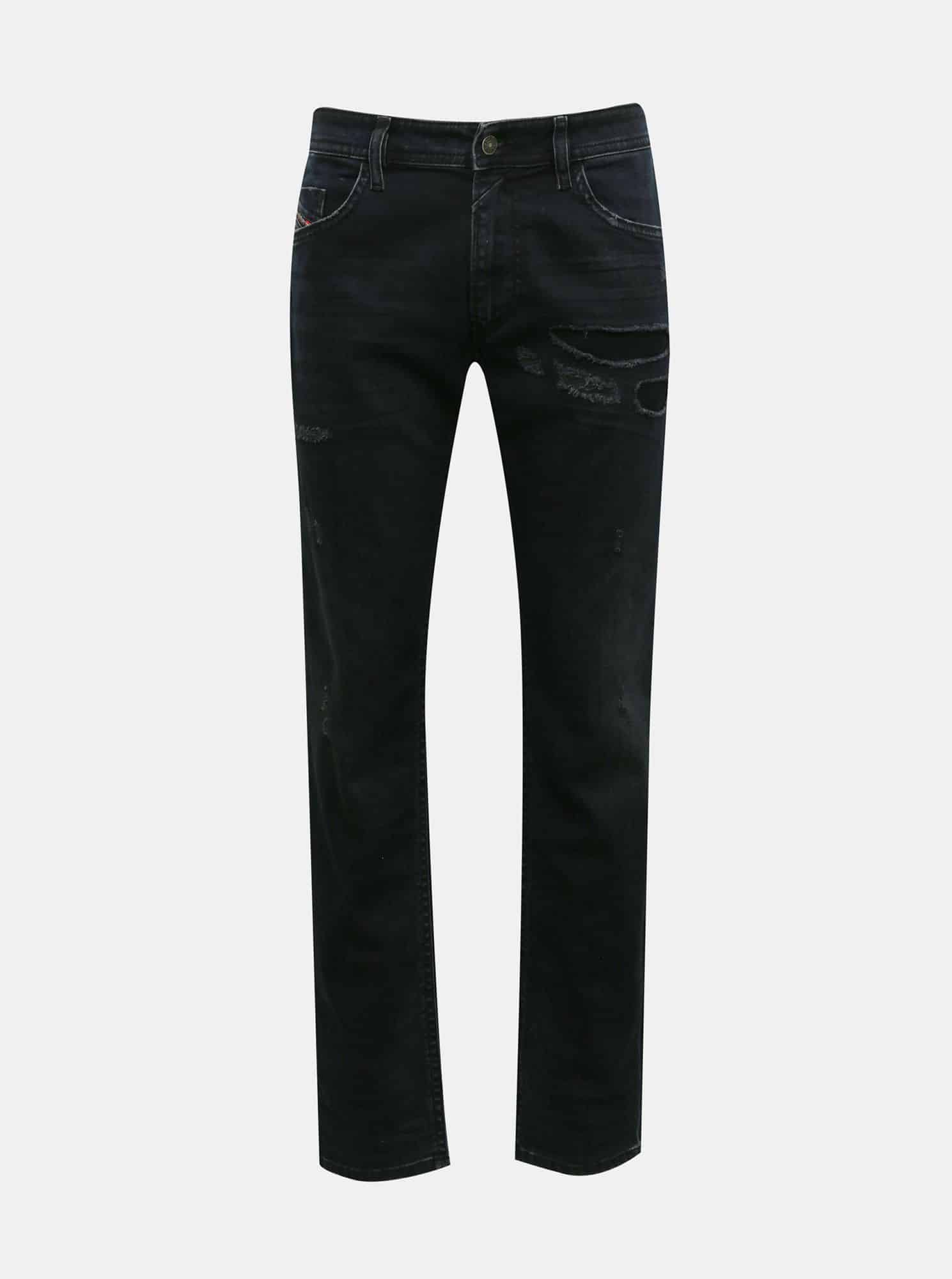 Tmavě modré pánské slim fit džíny Diesel