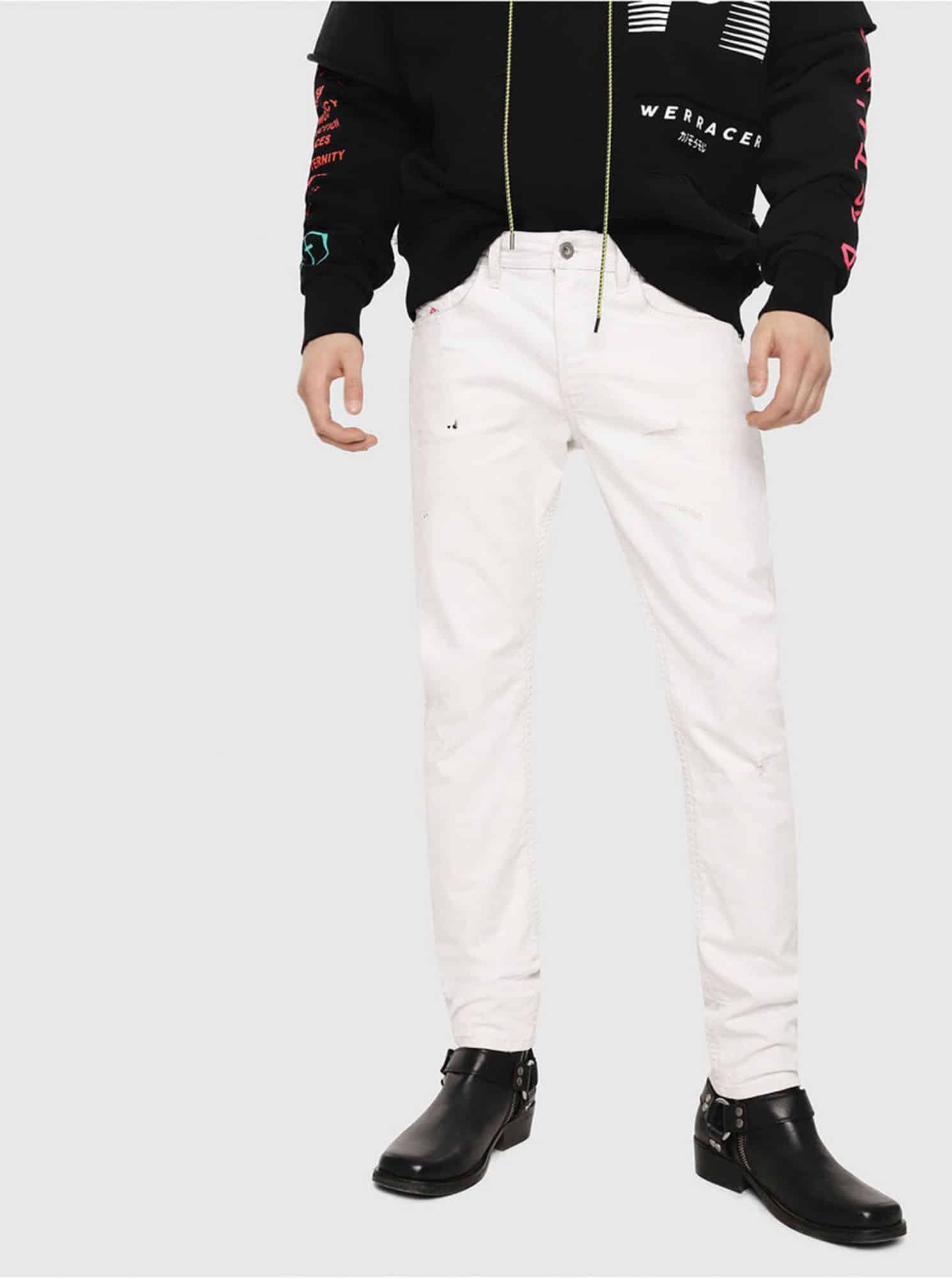 Bílé pánské slim fit džíny Diesel