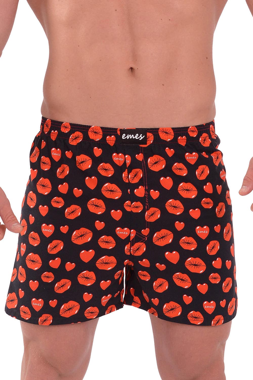 Emes černé pánské trenýrky Kiss