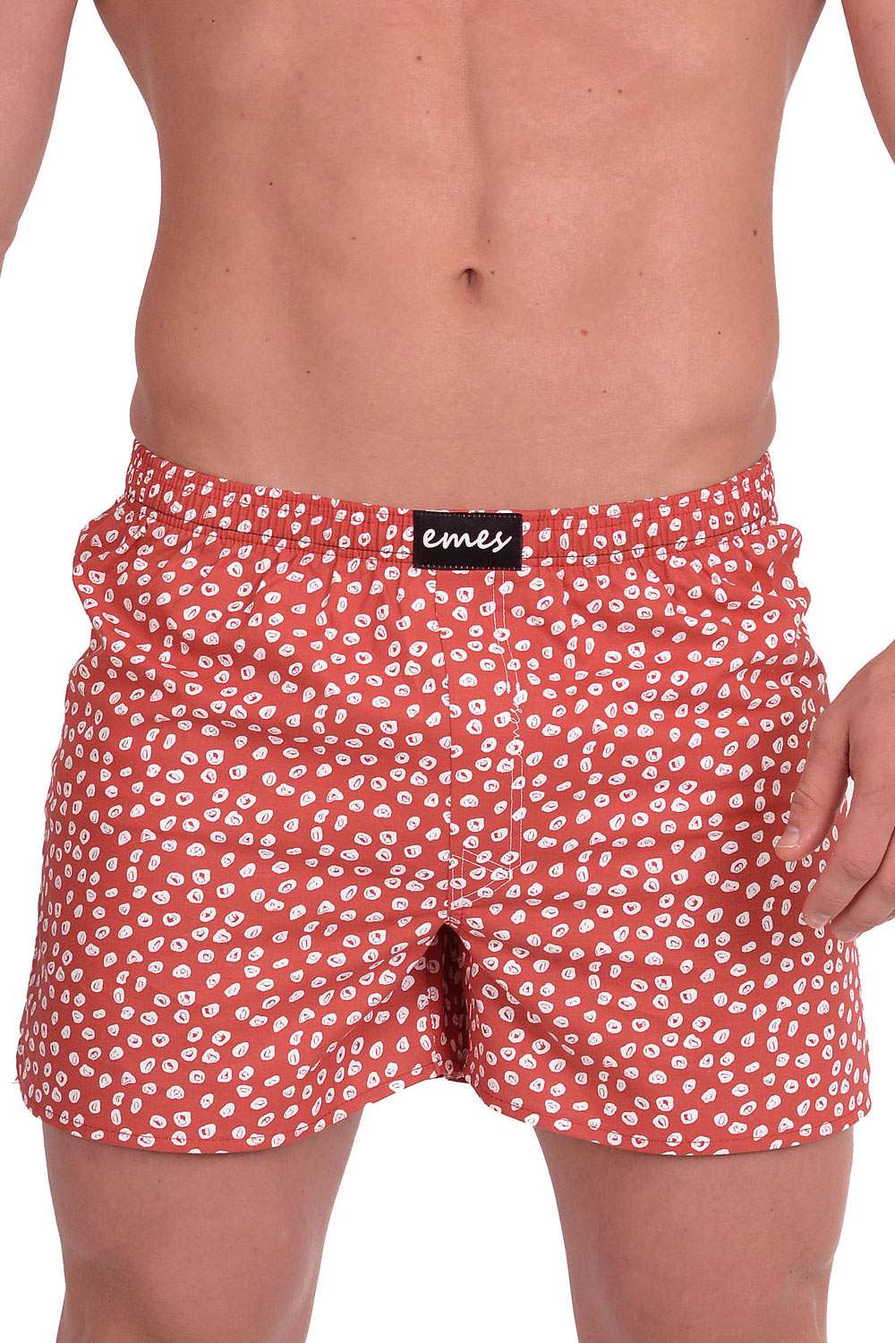 Emes červené pánské trenýrky se srdíčky