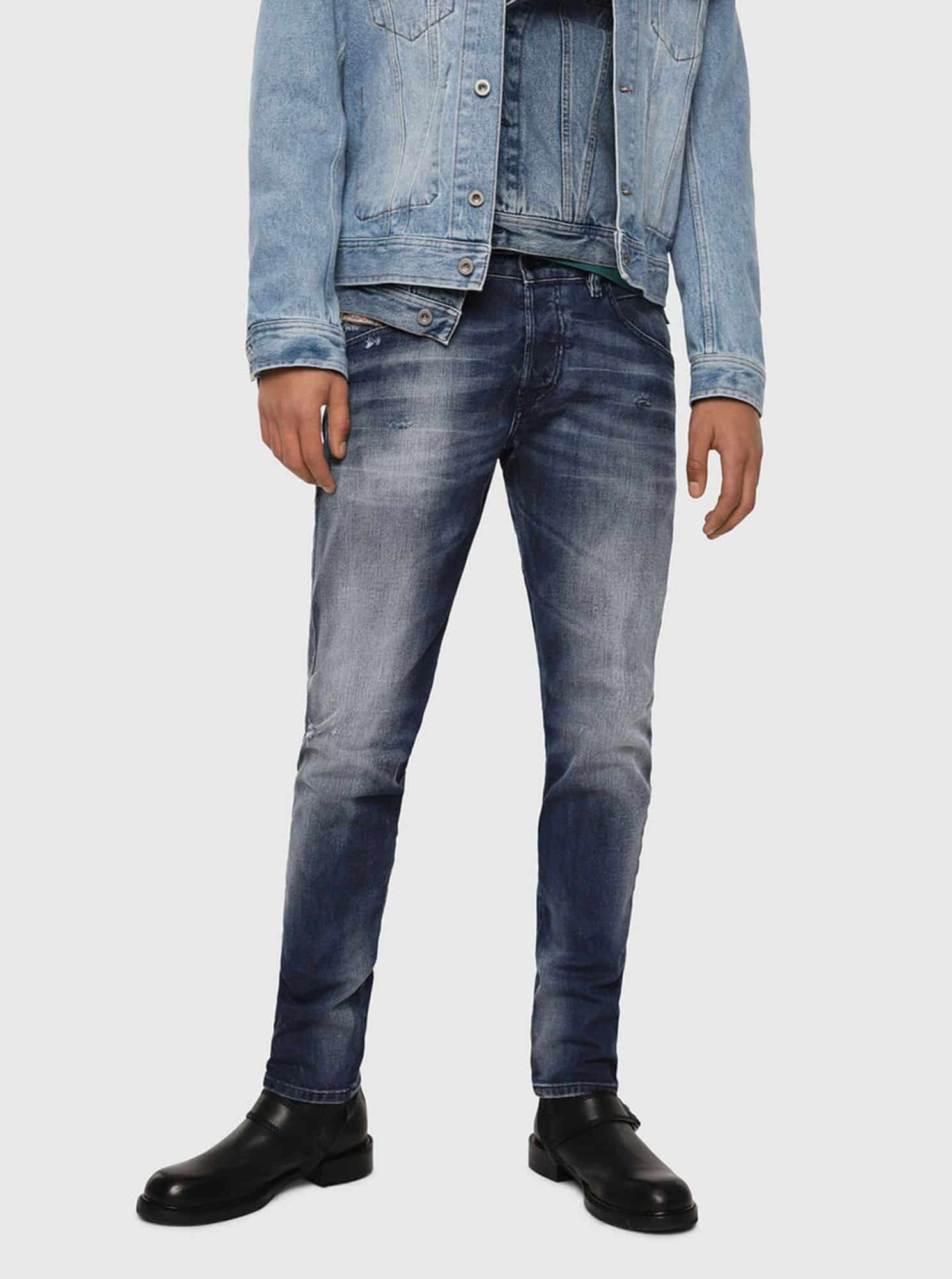 Modré pánské slim fit džíny Diesel