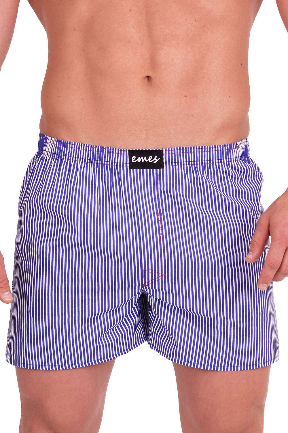 Emes pánské modro-bílé trenýrky s pruhy