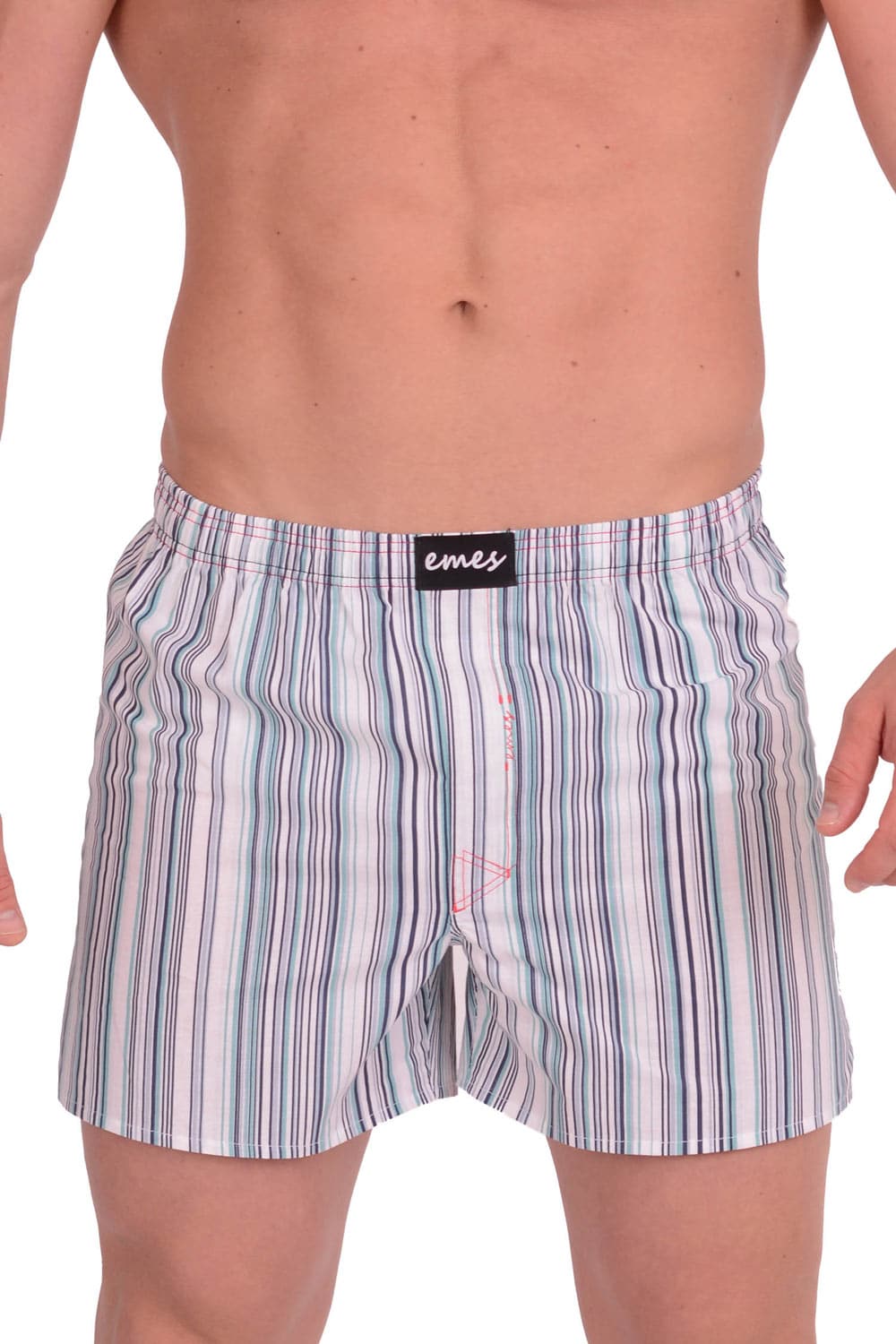 Emes světle modré pánské trenýrky s pruhy