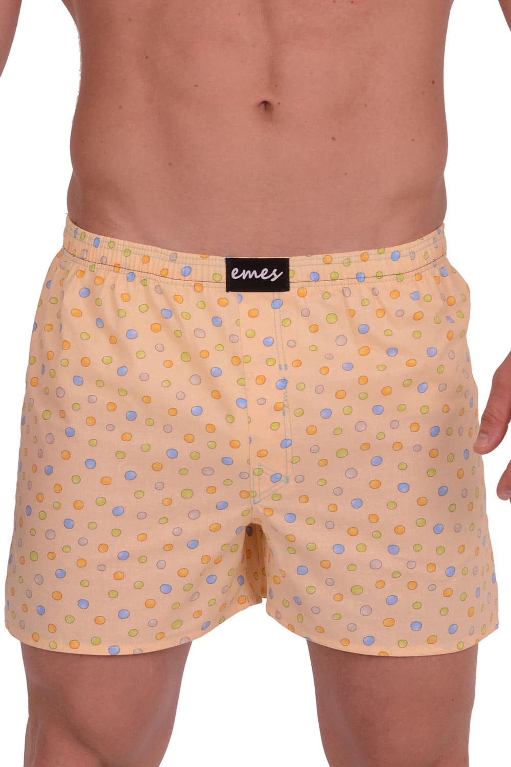 Emes žluté pánské trenýrky s puntíky