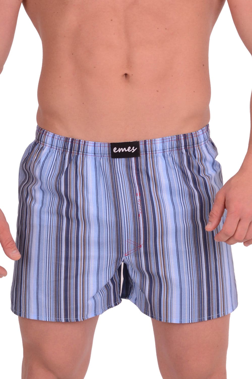 Emes modré pánské pruhované trenýrky