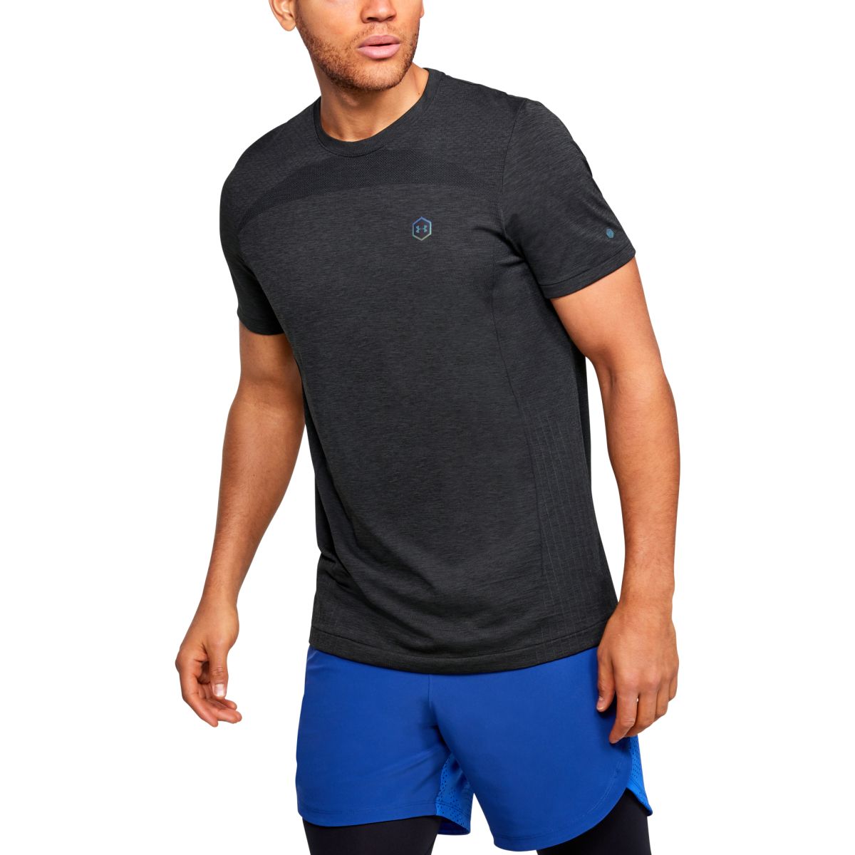 Tričko Under Armour Rush HG Seamless Fitted SS-BLK