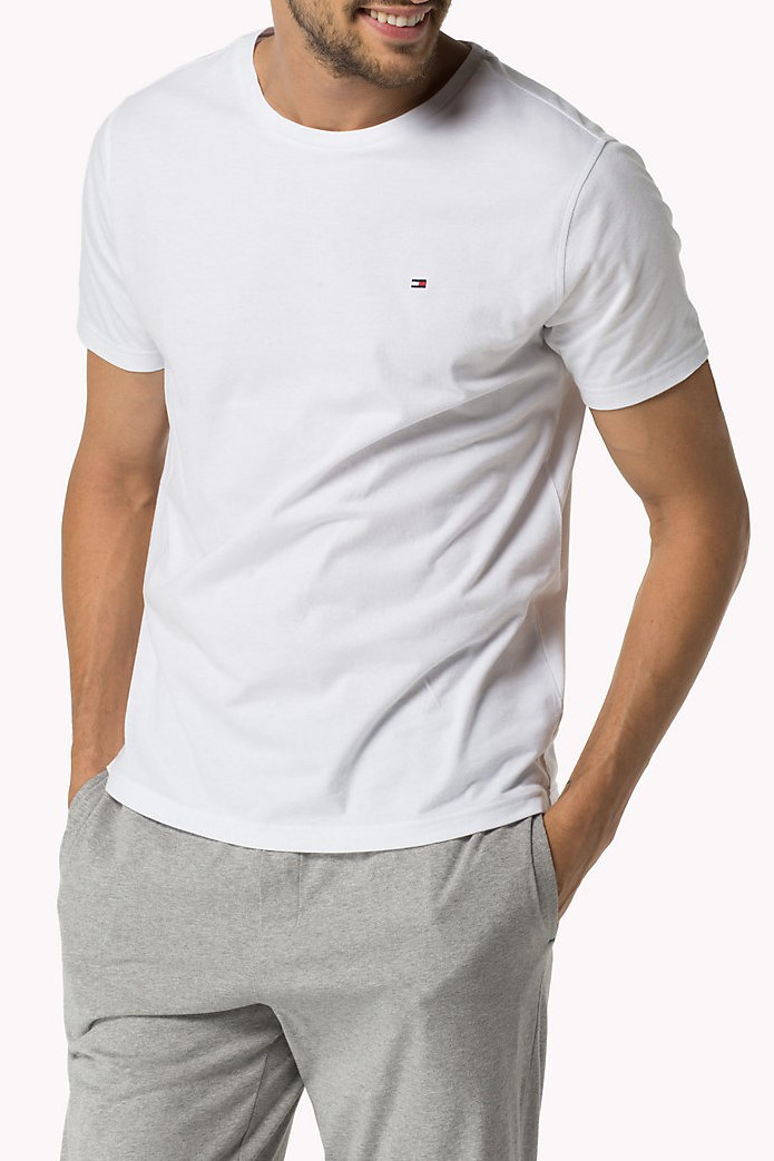 Tommy Hiliger bílé pánské tričko Tee Icon Basic
