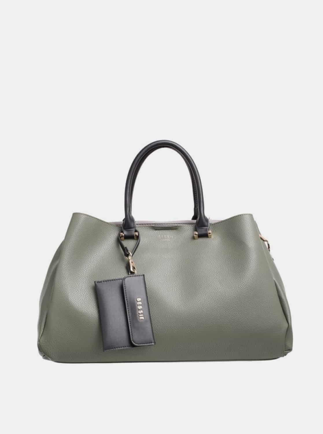 Bessie London khaki kabelka