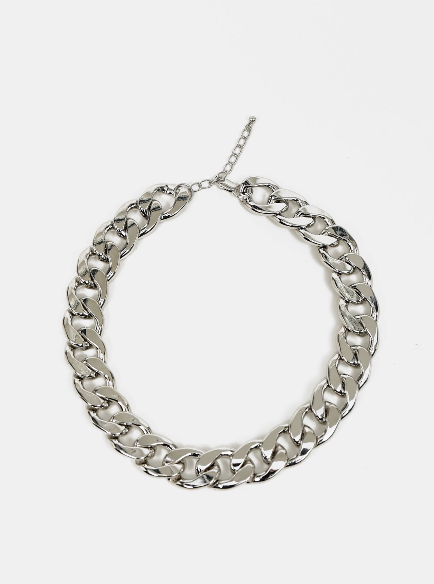 Pieces náhrdelník ve stříbrné barvě