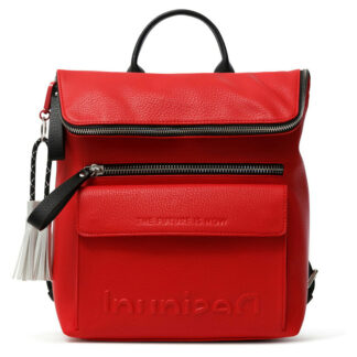 Desigual červený batoh Back Embossed Half Logo Nerano