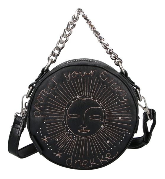 Anekke černá kulatá kabelka Universe