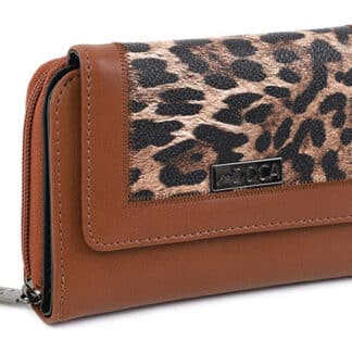 Doca hnědá peněženka s leopardím vzorem