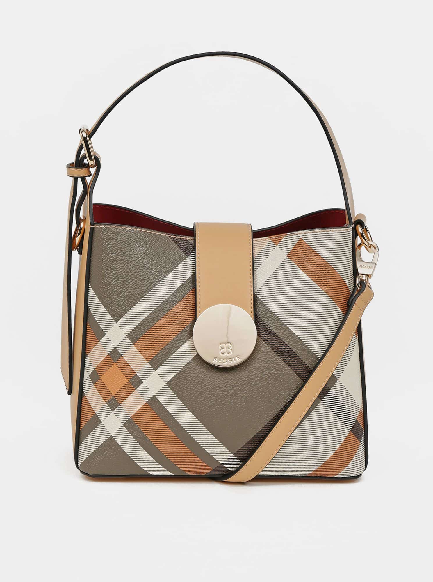 Světle hnědá vzorovaná kabelka Bessie London