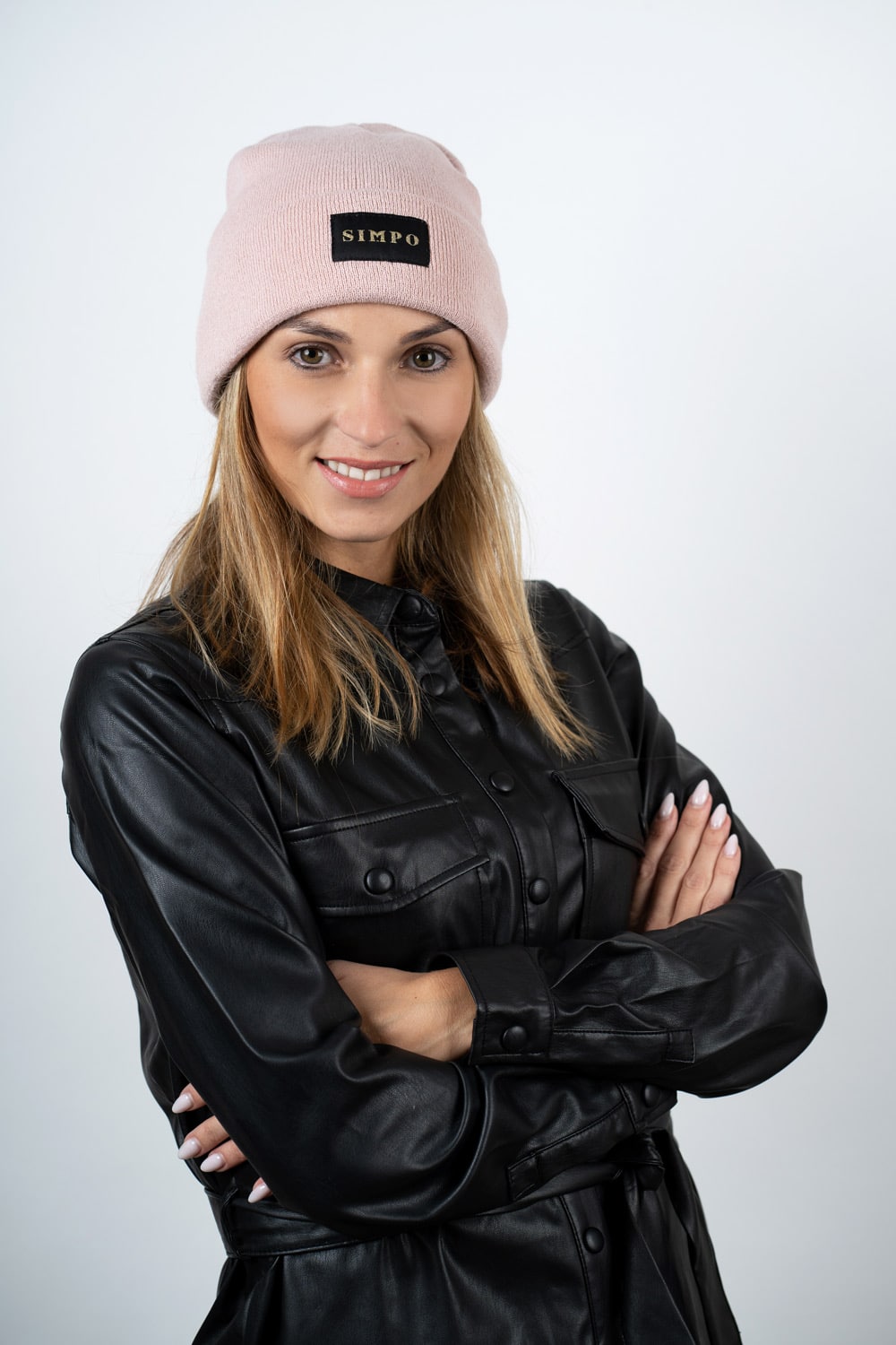 Simpo pudrová čepice s logem