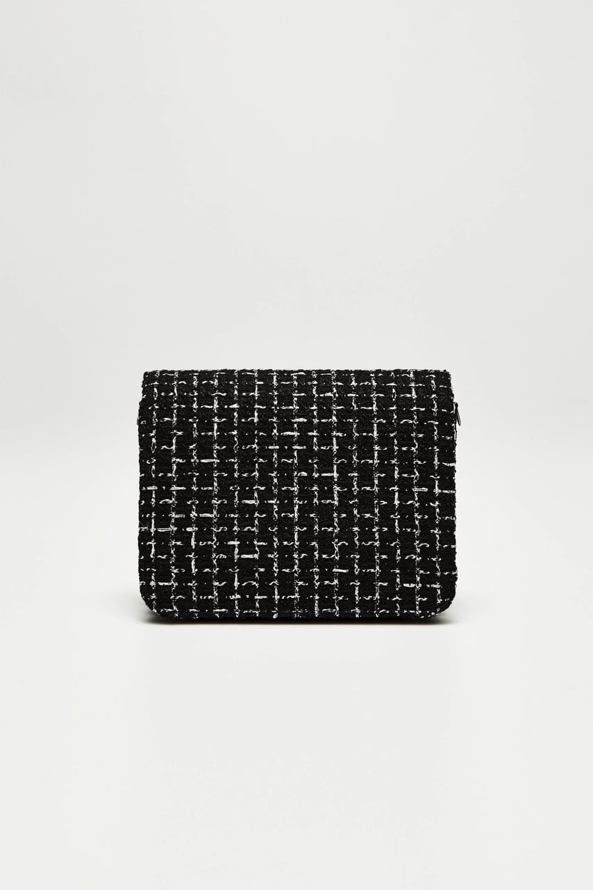 Moodo černá crossbody kabelka se stříbrným řetízkem