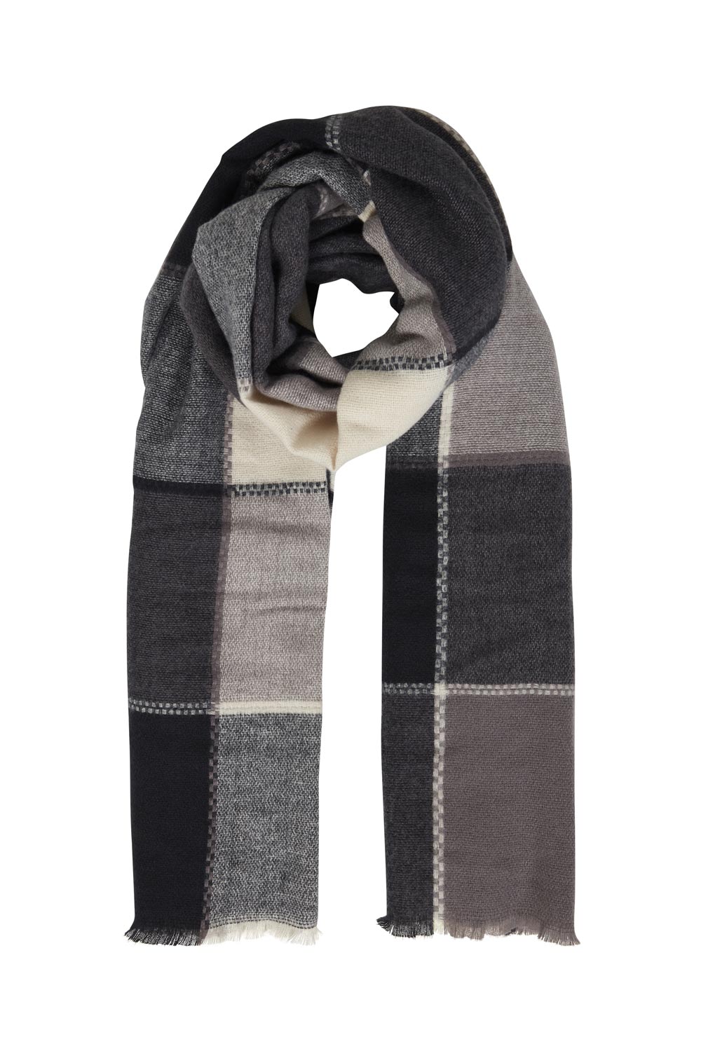 Ichi šedá šála Iaabby Plum Kitten