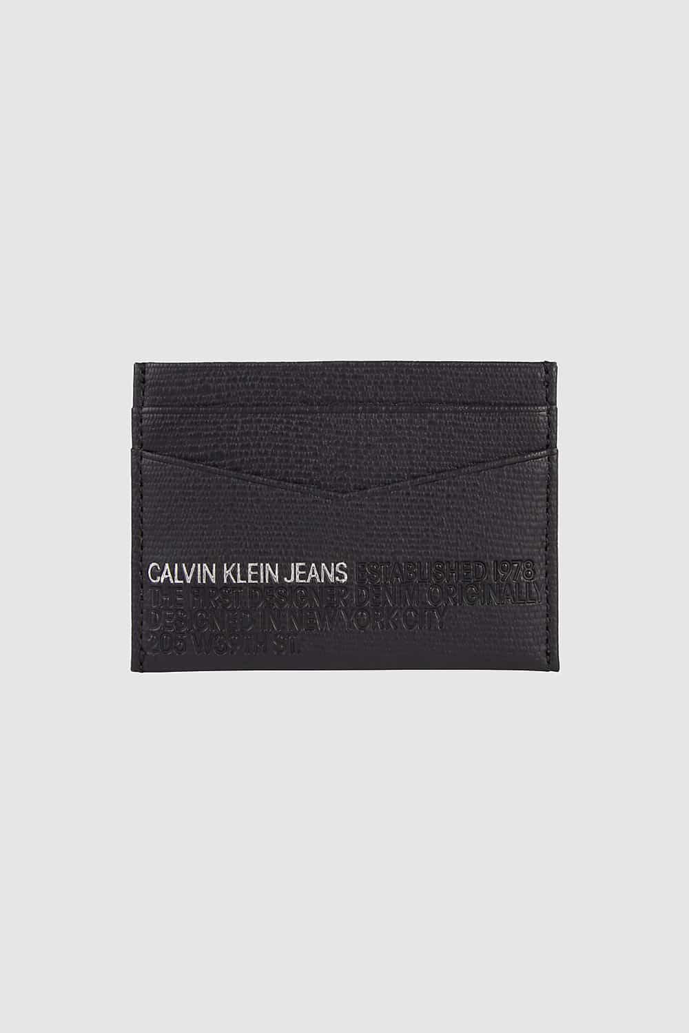 Calvin Klein černý kožený dokladovník Cardcase