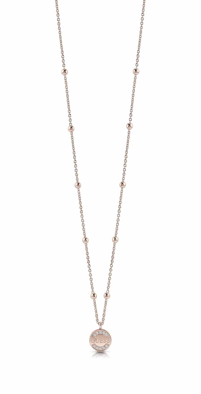 Guess rose gold náhrdelník Uptown chic