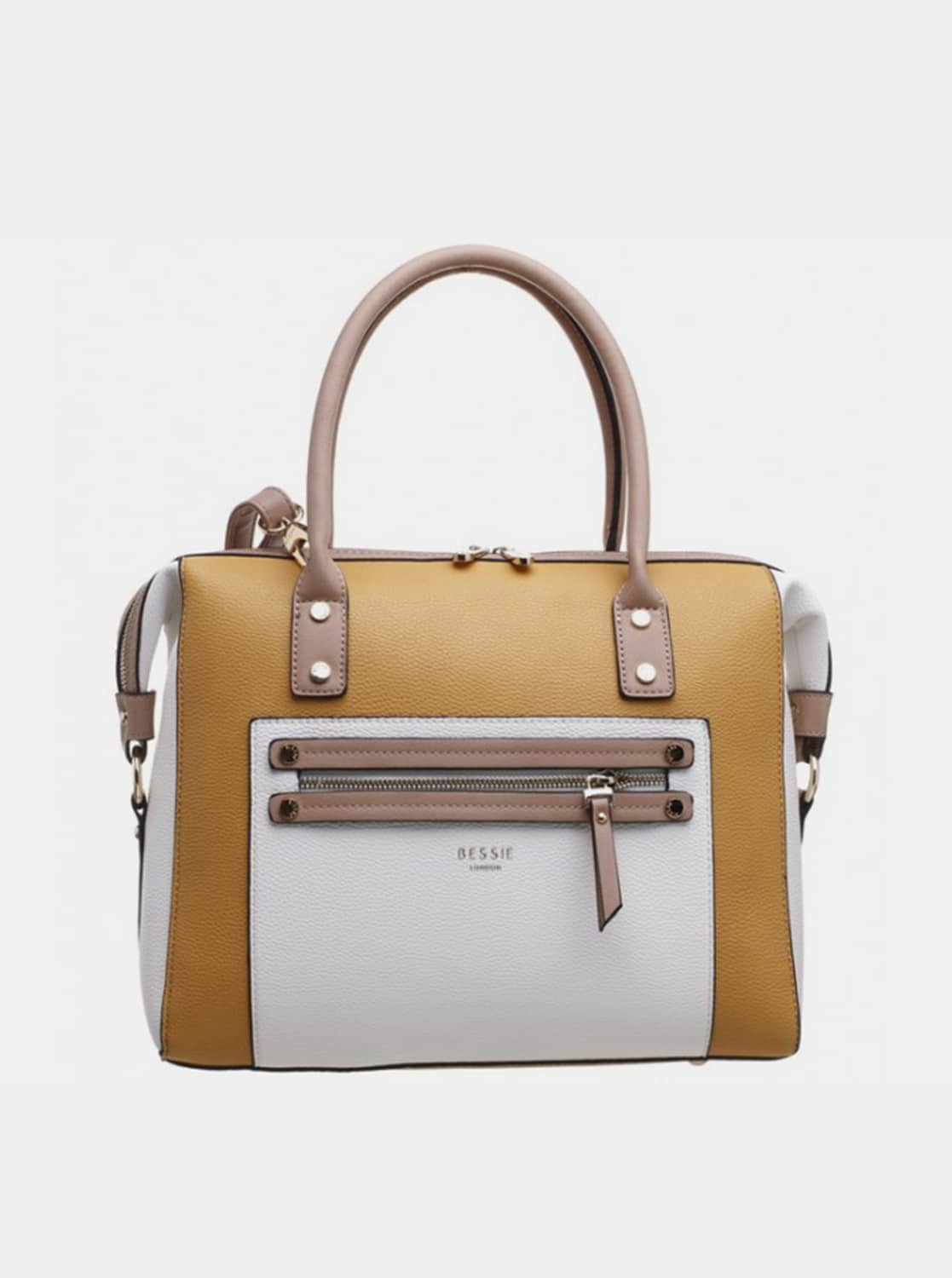 Šedo-hořčicová kabelka Bessie London