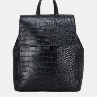 Černý batoh s krokodýlím vzorem Claudia Canova Beth