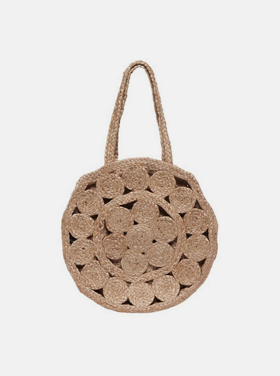 Světle hnědá jutová kabelka ONLY