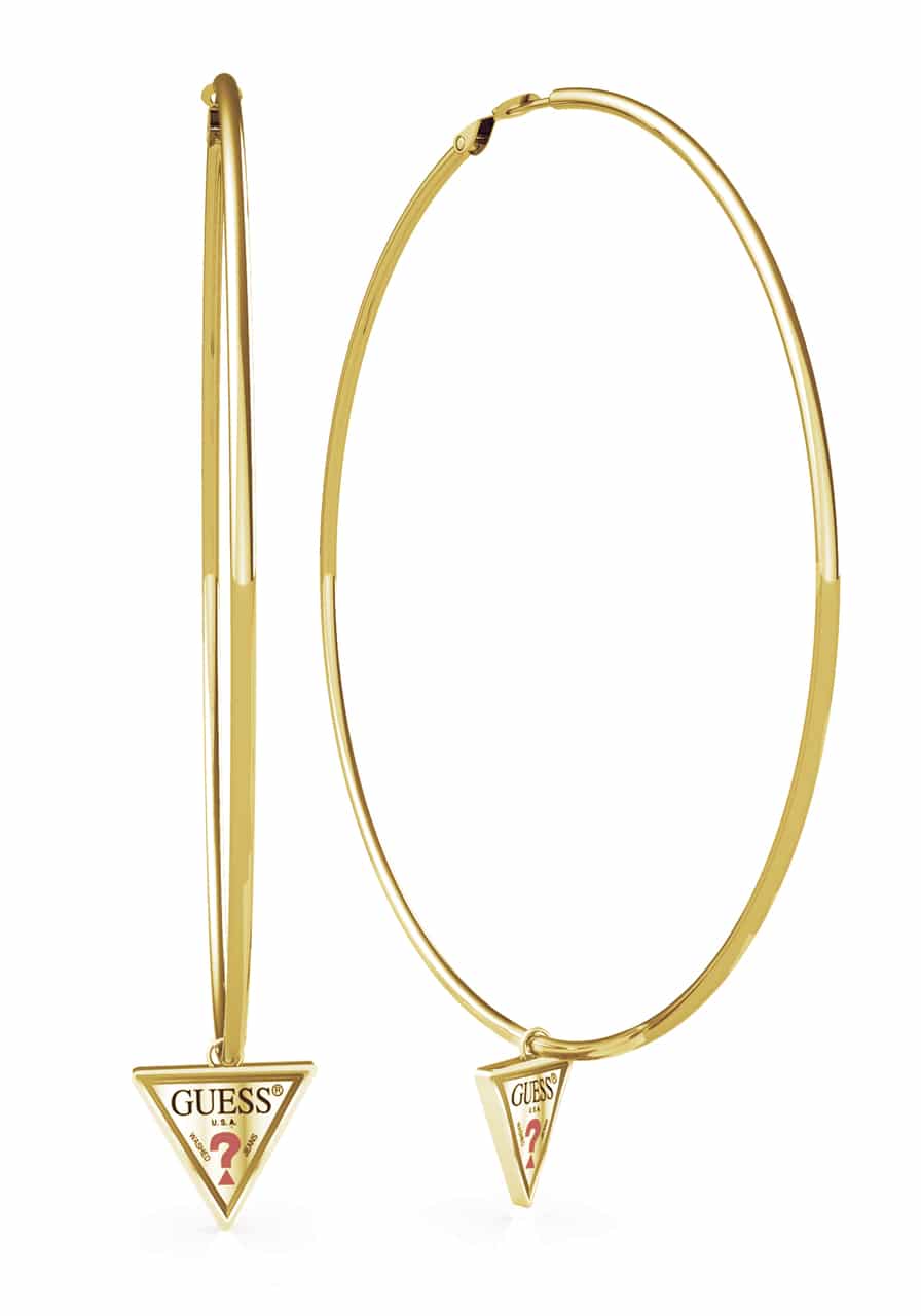 Guess zlaté náušnice Hula Hoops