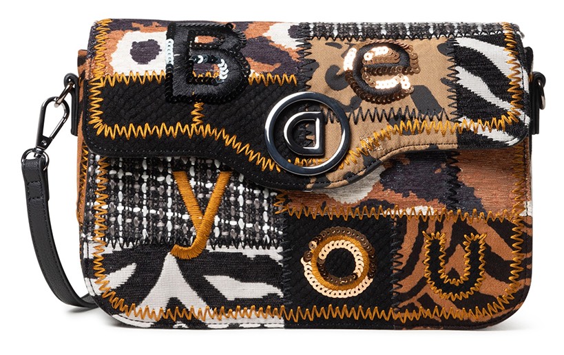 Desigual černo-hnědá crossbody kabelka Bols New 1968 Amorgos