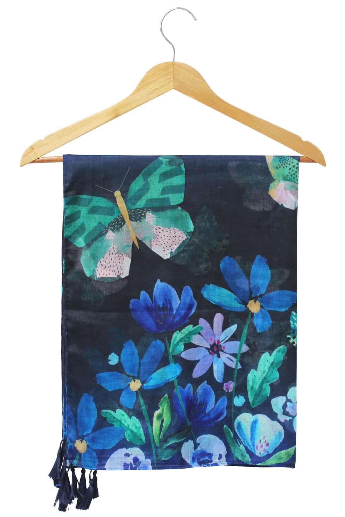 Disaster barevný šátek Papillon Blue Scarf