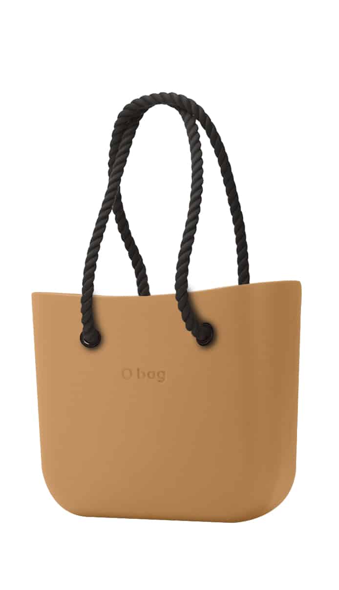 O bag kabelka Biscotto s černými dlouhými provazy