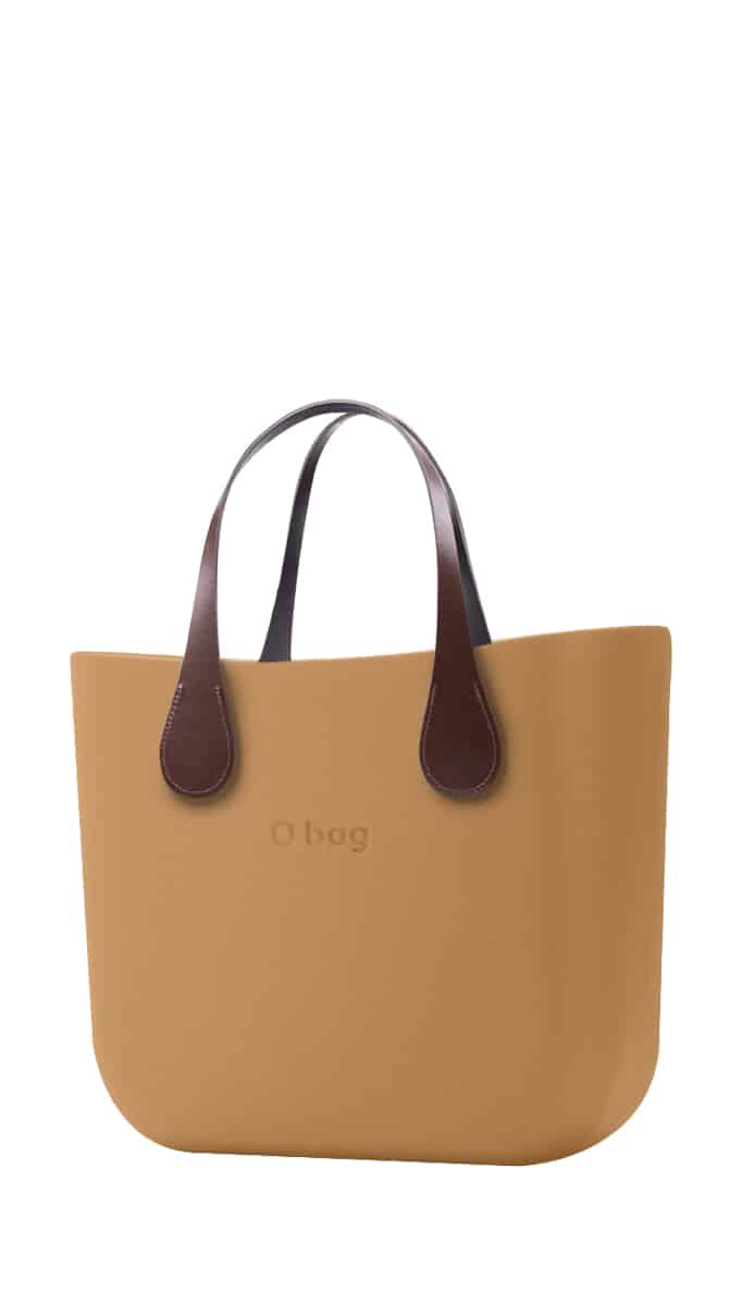 O bag kabelka Biscotto s krátkými koženkovými držadly Extra Slim Marrone
