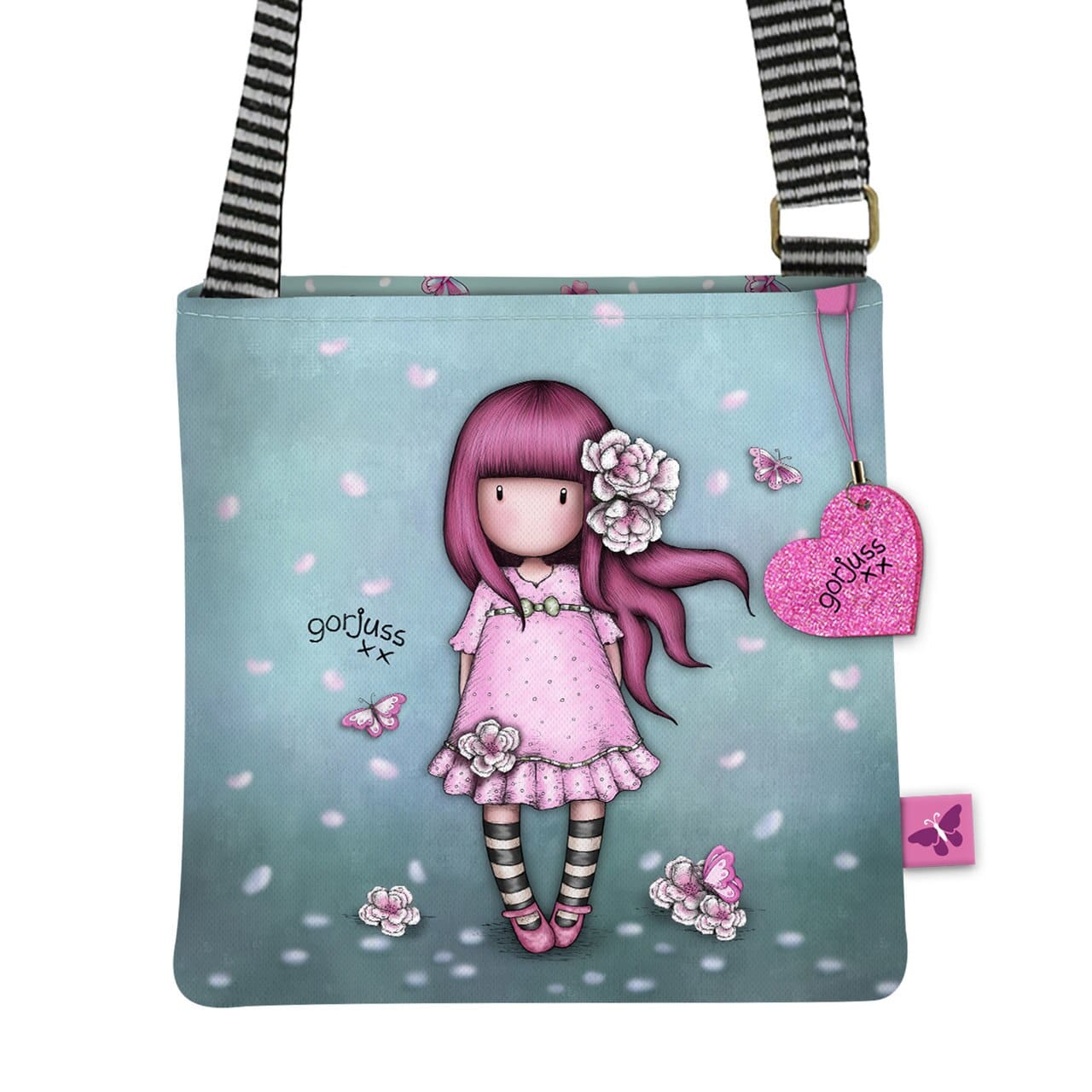 Santoro tyrkysová crossbody kabelka Gorjuss Sparkle&Bloom Cherry Blossom