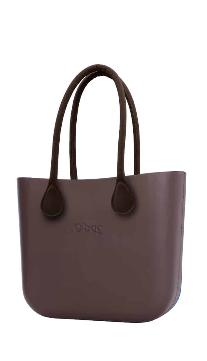 O bag kabelka Chocolate s hnědými dlouhými koženkovými držadly